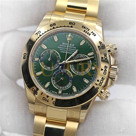 rolex daytona gold green dial discontinued